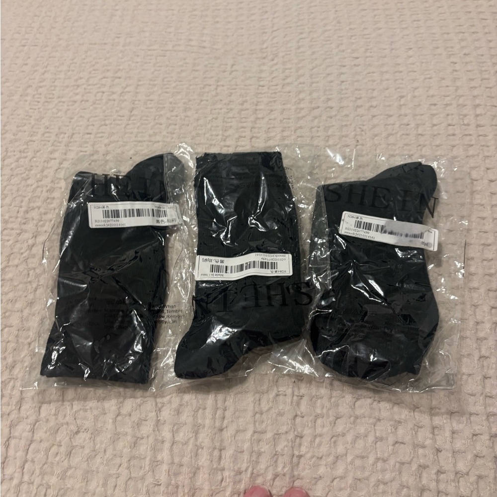 Black Sheer Socks Set